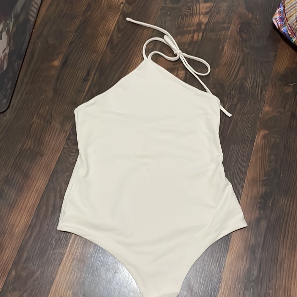 Susana Monaco Tan Halter-neck Bodysuit